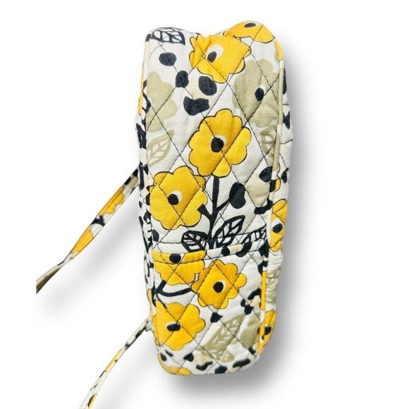 Vera Bradley Yellow Floral Crossbody Bag Quilted Cotton Small Adjustable Strap - Picture 5 of 12
